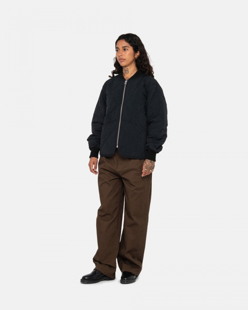 Stussy 8 Ball Gewatteerd Liner Jacket Jassen Dames Zwart Belgium | YKP-4841