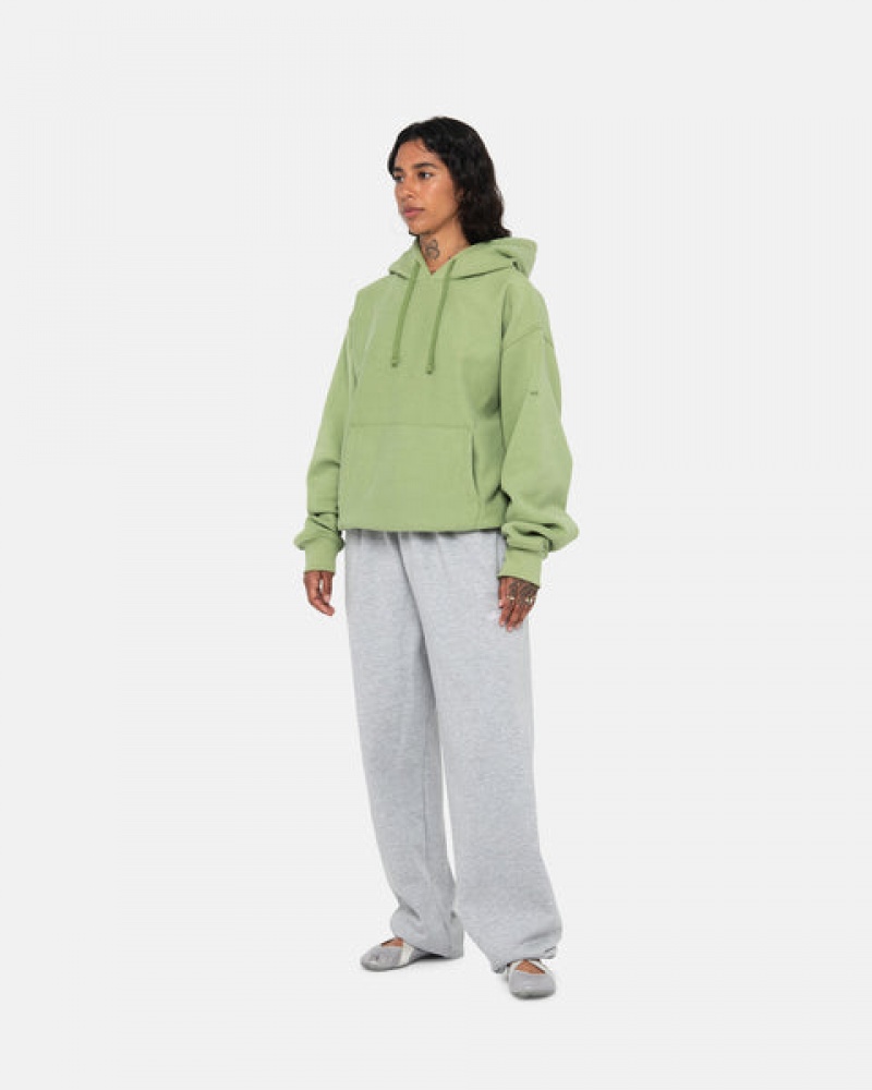 Stussy Back Hood Applique Hood Sweatshirts Heren Groen Belgium | PNN-6810