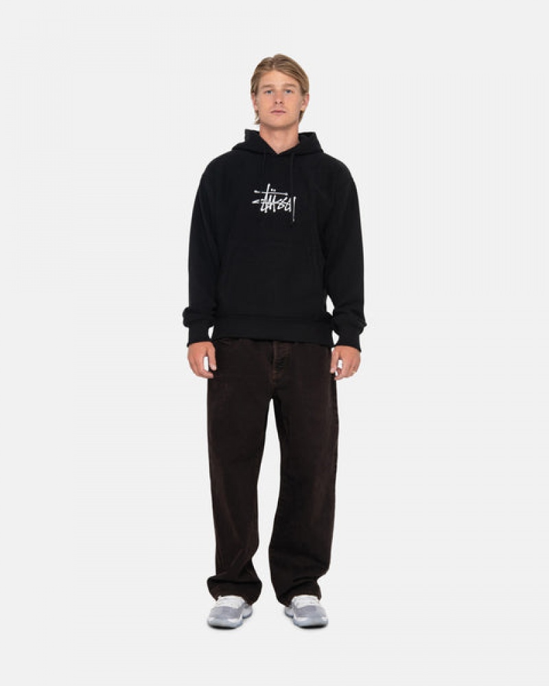 Stussy Basic Applique Hoodie Hoodie Dames Zwart Belgium | HNF-4206