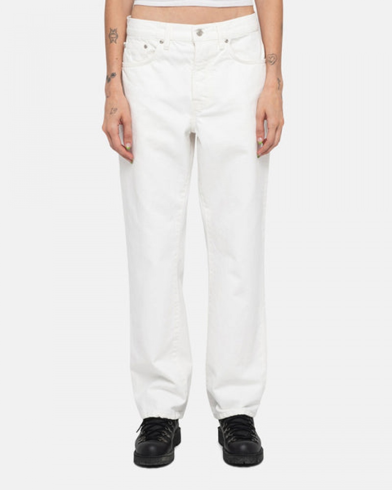 Stussy Klassieke Jean Overdyed Broek Dames Beige Belgium | HBF-1298