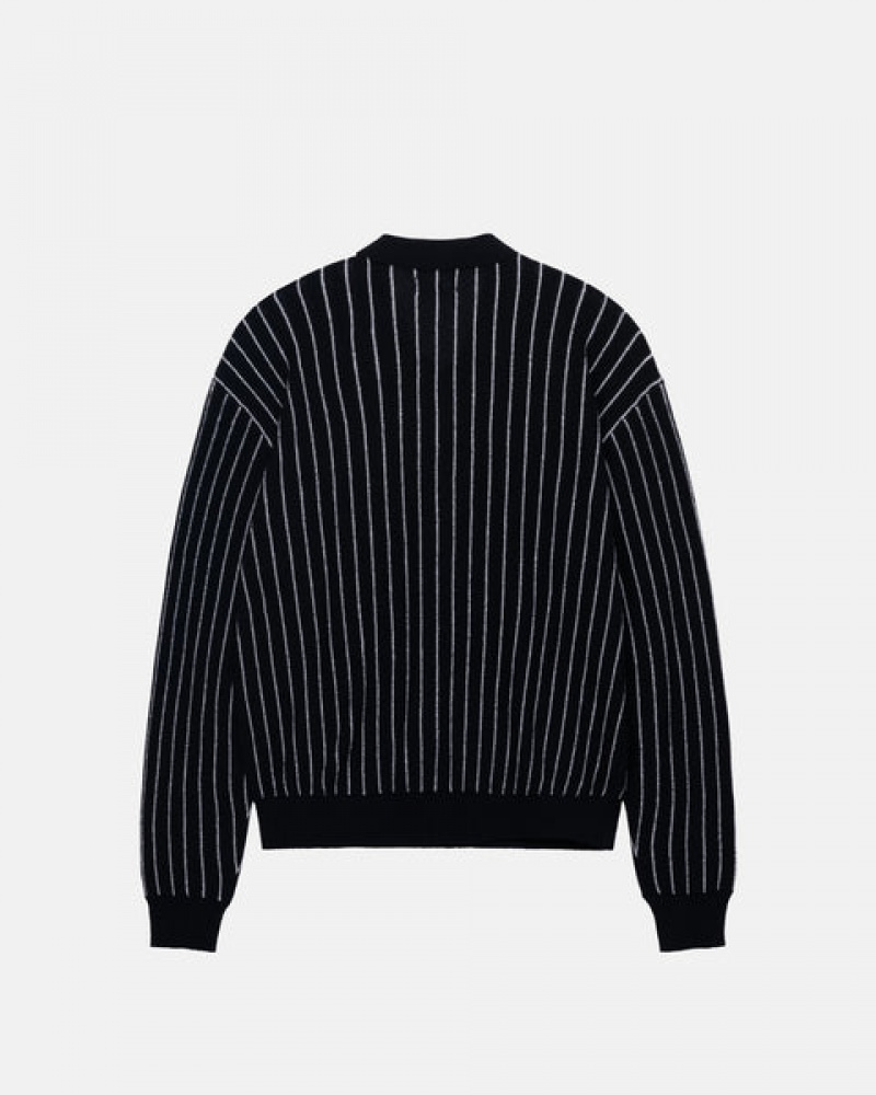 Stussy Light Weight Ls Zip Polo Topjes Heren Zwart Belgium | DBM-8588