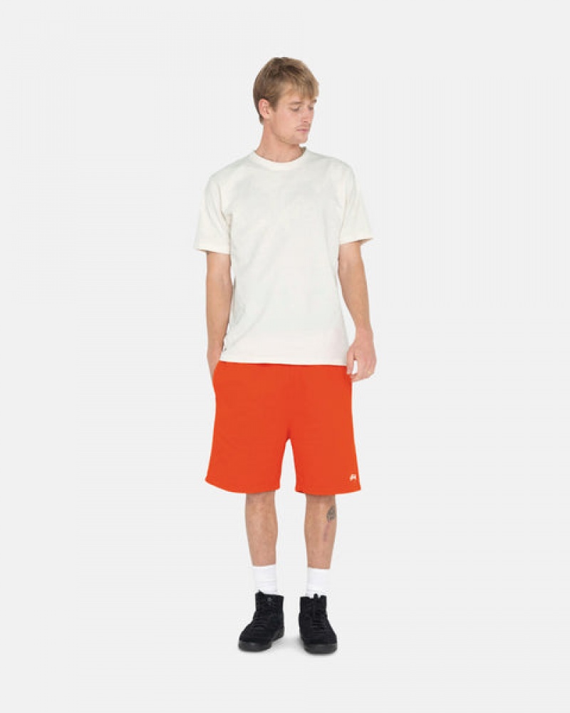 Stussy Overdyed Stock Logo Kort Sweatshirts Dames Oranje Belgium | HTN-7704