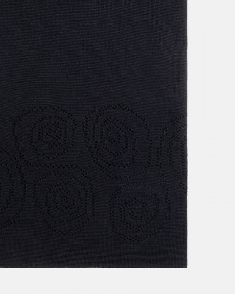 Stussy Perforated Swirl Knit Shirt Overhemd Dames Zwart Belgium | EOO-7548