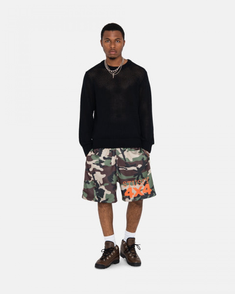 Stussy Pigment Dyed Loose Gauge Knit Trui Trui Dames Zwart Belgium | URC-2062