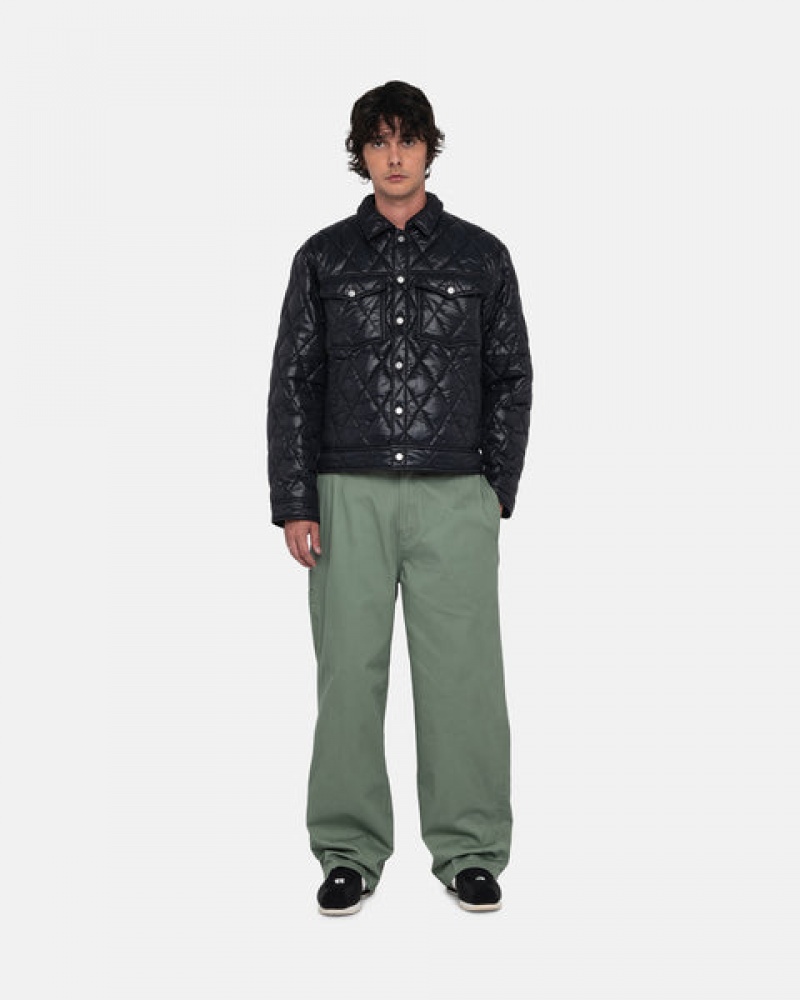 Stussy Ranch Jacket Gewatteerd Nylon Jassen Dames Zwart Belgium | MKM-1124
