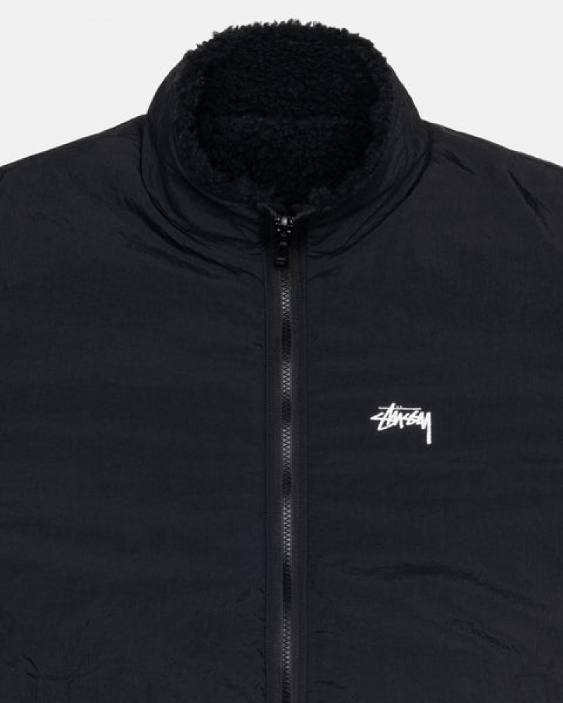 Stussy Sherpa Reversible Jacket Jassen Heren Zwart Belgium | GUL-1378