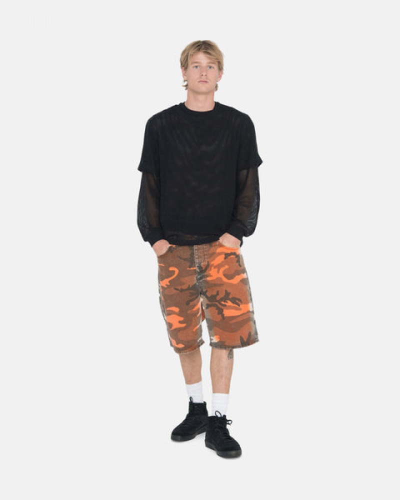 Stussy Spray Dye Big Ol' Shorts Korte Broek Dames Oranje Camo Belgium | LPH-1293
