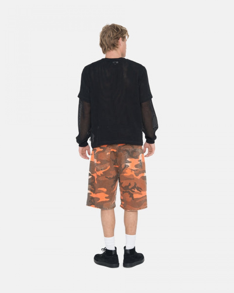 Stussy Spray Dye Big Ol' Shorts Korte Broek Dames Oranje Camo Belgium | LPH-1293
