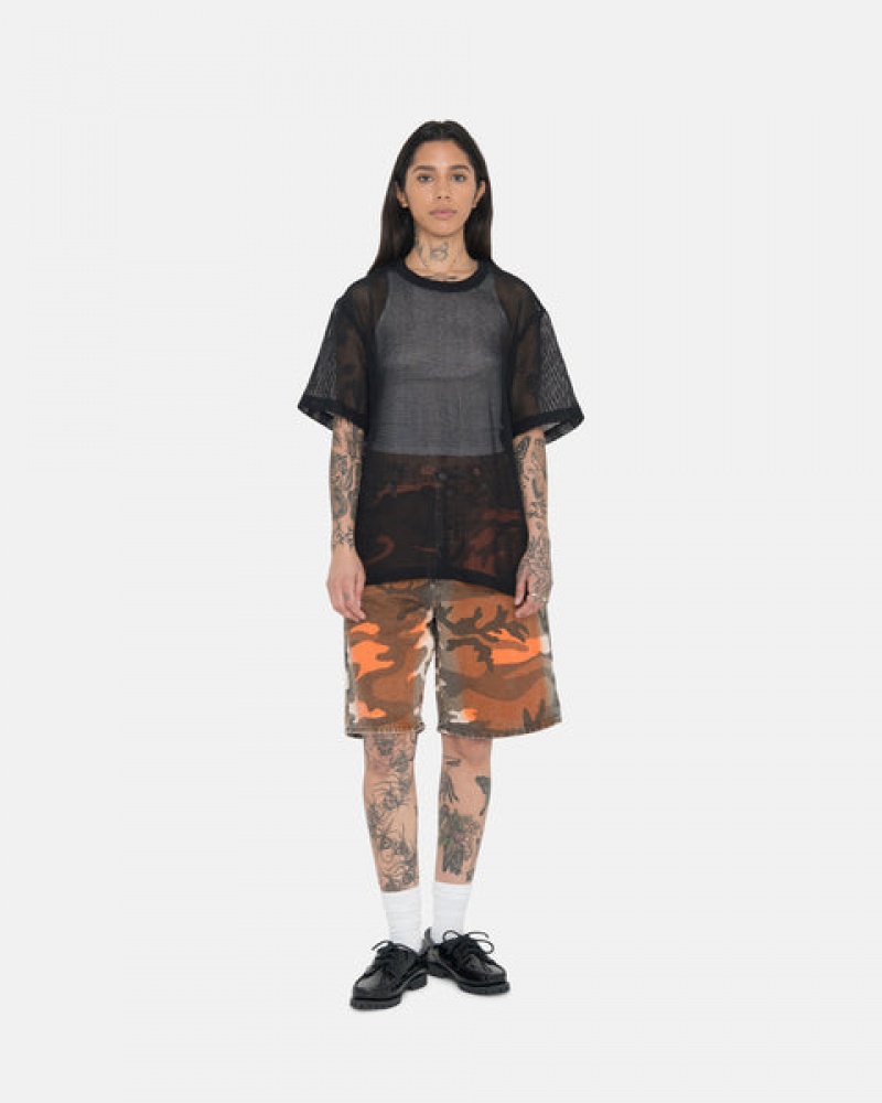 Stussy Spray Dye Big Ol' Shorts Korte Broek Dames Oranje Camo Belgium | LPH-1293