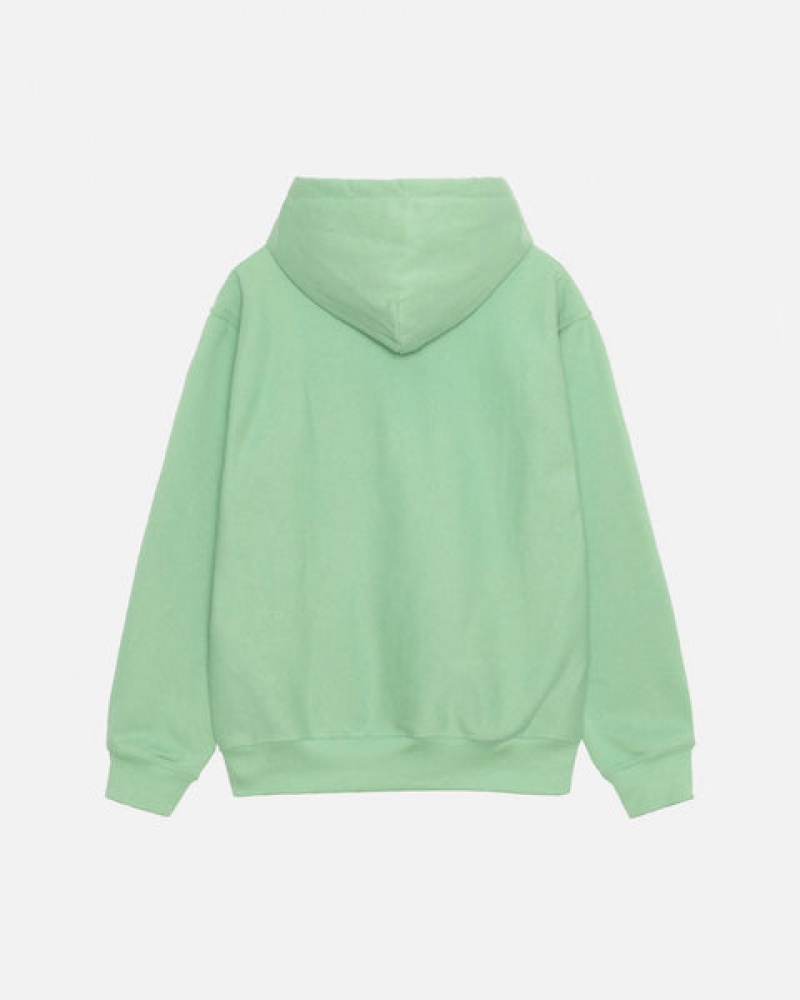 Stussy Stock Logo Zip Hood Sweatshirts Heren Groen Belgium | LUL-3419