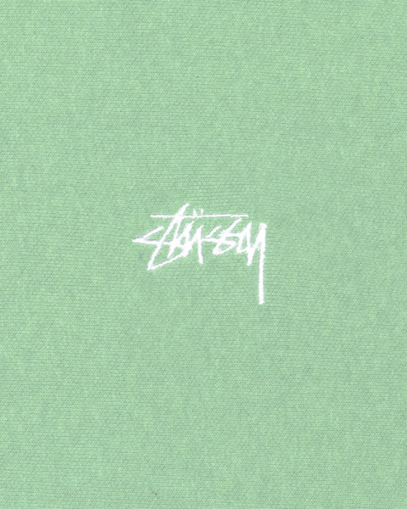 Stussy Stock Logo Zip Hood Sweatshirts Heren Groen Belgium | LUL-3419